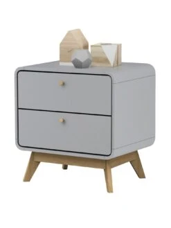 Dorel Home Cassie Bedside Table - Grey/Oak 13 Dorel Home Cassie Bedside Table - Grey/Oak -FurniHaven Shop VJWQP SQ6 0000000311 GREY OAK SLd2