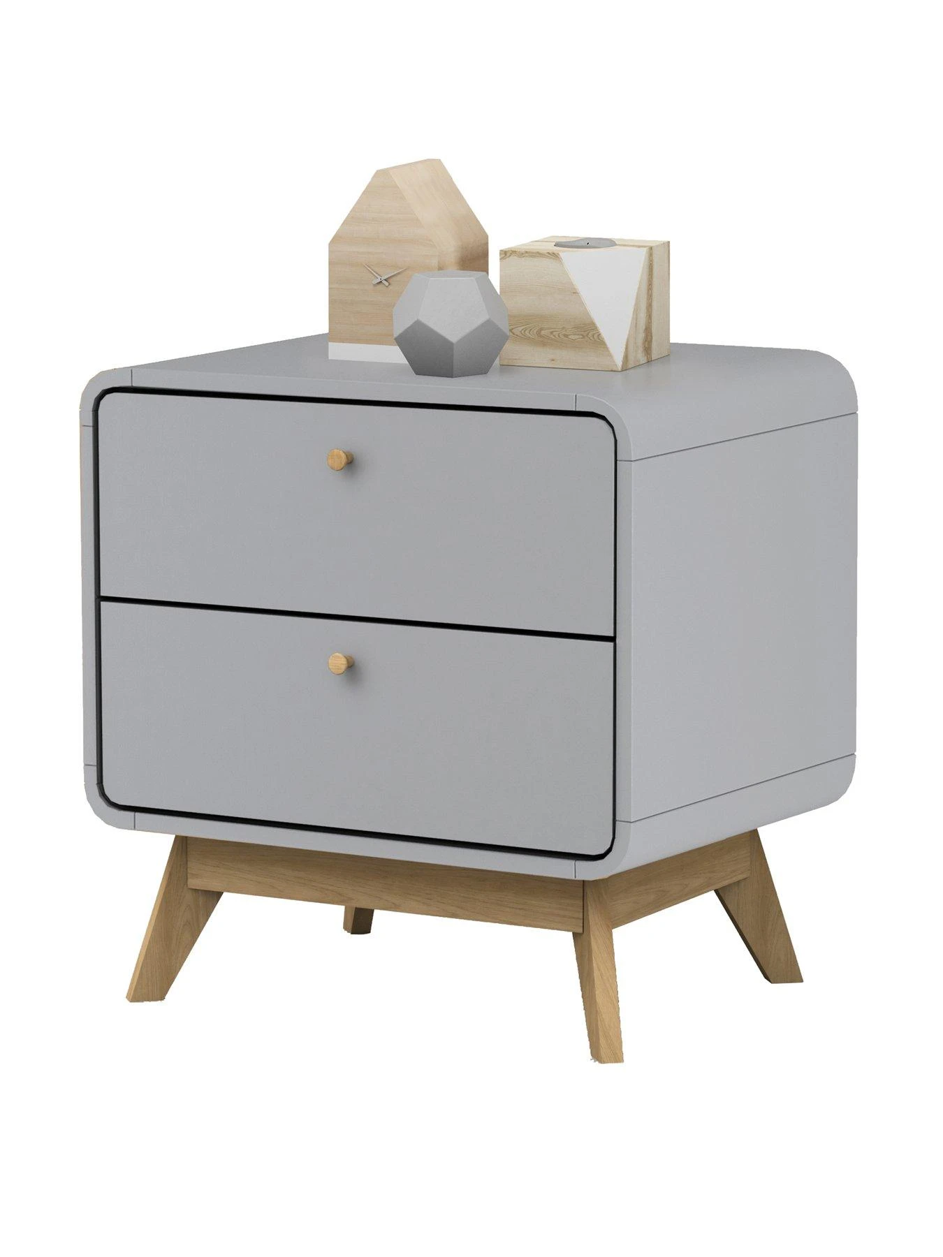 Dorel Home Cassie Bedside Table - Grey/Oak 8 Dorel Home Cassie Bedside Table - Grey/Oak - Image 6