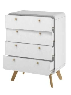 Dorel Home Cassie 4 Drawer Chest - White/Oak -FurniHaven Shop VJWQR SQ6 0000000010 WHITE OAK SLd2
