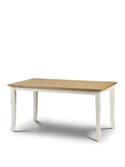 Julian Bowen Davenport 150 Cm Dining Table -FurniHaven Shop VJXOK SQ2 0000001197 OAK WHITE SLf