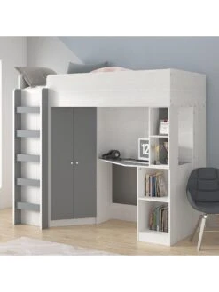 Very Home Miami Fresh High Sleeper With Mattress Options (Buy And SAVE!) - Grey -FurniHaven Shop VKCBQ SQ3 0000000005 GREY SLd