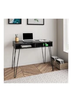 Novogratz Athena Desk - Black -FurniHaven Shop VKEE4 SQ2 0000000004 BLACK SLf