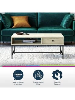 Queer Eye Tamlin Coffee Table -  Oak -FurniHaven Shop VKEEM SQ7 0000000006 OAK RSr1