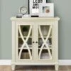 Ellington Double Glass Door Accent Cabinet - White 1 Ellington Double Glass Door Accent Cabinet - White -FurniHaven Shop VKEER SQ1 0000000013 WHITE RSr