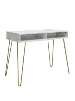 Novogratz Athena Desk - White -FurniHaven Shop VKEEU SQ3 0000000013 WHITE SLd