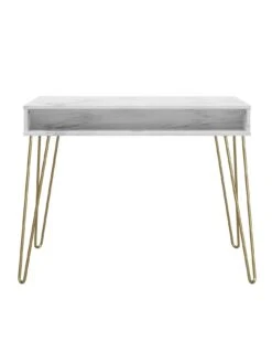 Novogratz Athena Desk - White -FurniHaven Shop VKEEU SQ5 0000000013 WHITE SLd2