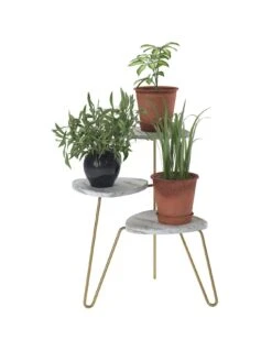 Novogratz Athena Plant Stand - White -FurniHaven Shop VKEEW SQ2 0000000013 WHITE SLf