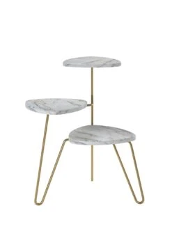 Novogratz Athena Plant Stand - White -FurniHaven Shop VKEEW SQ6 0000000013 WHITE SLd3