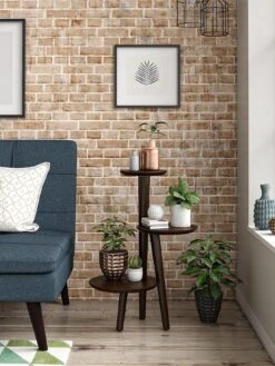 Novogratz Brittany Plant Stand -FurniHaven Shop VKEEY SQ5 0000000007 WALNUT SLd1