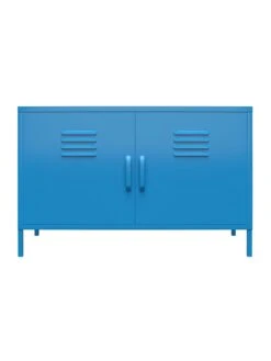 Novogratz Cache 2 Door Metal Locker Accent Cabinet - Blue -FurniHaven Shop VKEGS SQ7 0000000020 BLUE DGy