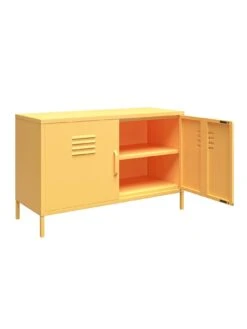 Novogratz Cache 2 Door Metal Locker Accent Cabinet - Yellow -FurniHaven Shop VKEGU SQ4 0000000076 YELLOW SLd