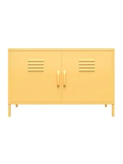 Novogratz Cache 2 Door Metal Locker Accent Cabinet - Yellow -FurniHaven Shop VKEGU SQ7 0000000076 YELLOW DGy