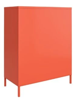 Novogratz Cache 2 Door Metal Locker Storage Cabinet - Orange -FurniHaven Shop VKEGW SQ5 0000000198 ORANGE SLd1