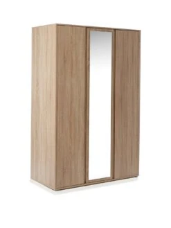 Everyday Lisson 3 Door Mirrored Wardrobe - Oak - FSC® Certified -FurniHaven Shop VKM11 SQ3 0000000006 OAK SLa