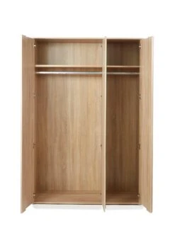 Everyday Lisson 3 Door Mirrored Wardrobe - Oak - FSC® Certified -FurniHaven Shop VKM11 SQ4 0000000006 OAK SLd