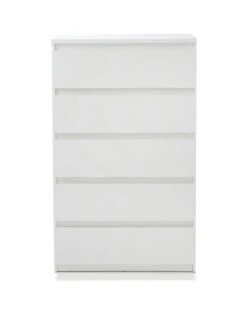Everyday Lisson 5 Drawer Chest - White - FSC® Certified -FurniHaven Shop VKM15 SQ2 0000000013 WHITE SLf