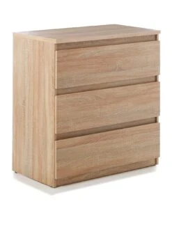 Everyday Lisson 3 Drawer Chest - Oak - FSC® Certified -FurniHaven Shop VKM30 SQ3 0000000006 OAK SLa