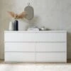 Everyday Lisson 6 Drawer Chest - White - FSC® Certified -FurniHaven Shop VKM63 SQ1 0000000013 WHITE RSr