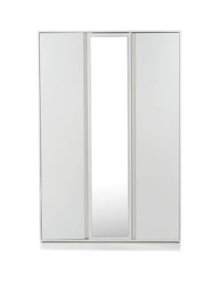 Everyday Lisson 3 Door Mirrored Wardrobe - White - FSC® Certified -FurniHaven Shop VKM65 SQ2 0000000013 WHITE SLf