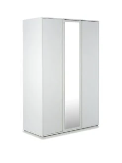 Everyday Lisson 3 Door Mirrored Wardrobe - White - FSC® Certified -FurniHaven Shop VKM65 SQ3 0000000013 WHITE SLa