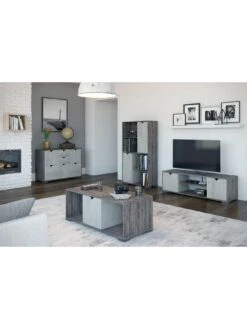 One Call Hollis Ready Assembled Tall Storage Unit -FurniHaven Shop VKT56 SQ6 0000000005 GREY SLd2