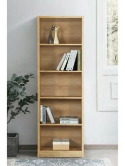 Everyday Metro Tall Wide Bookcase - Oak- FSC® Certified -FurniHaven Shop VKYN9 SQ4 0000000006 OAK SLd
