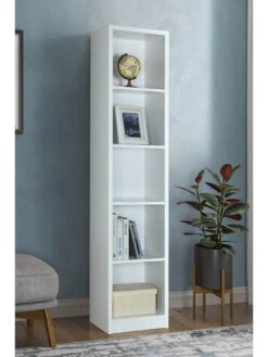 Everyday Metro Tall Bookcase - White - FSC® Certified -FurniHaven Shop VKYNE SQ5 0000000013 WHITE SLd1
