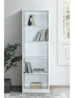 Everyday Metro Tall Wide Bookcase - White - FSC® Certified -FurniHaven Shop VKYNF SQ4 0000000013 WHITE SLd