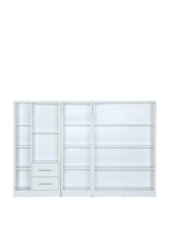 Everyday New Metro 3 Piece Storage Bookcase Package - White - FSC® Certified 10 Everyday New Metro 3 Piece Storage Bookcase Package - White - FSC® Certified -FurniHaven Shop VKYNG SQ2 0000000013 WHITE SLf