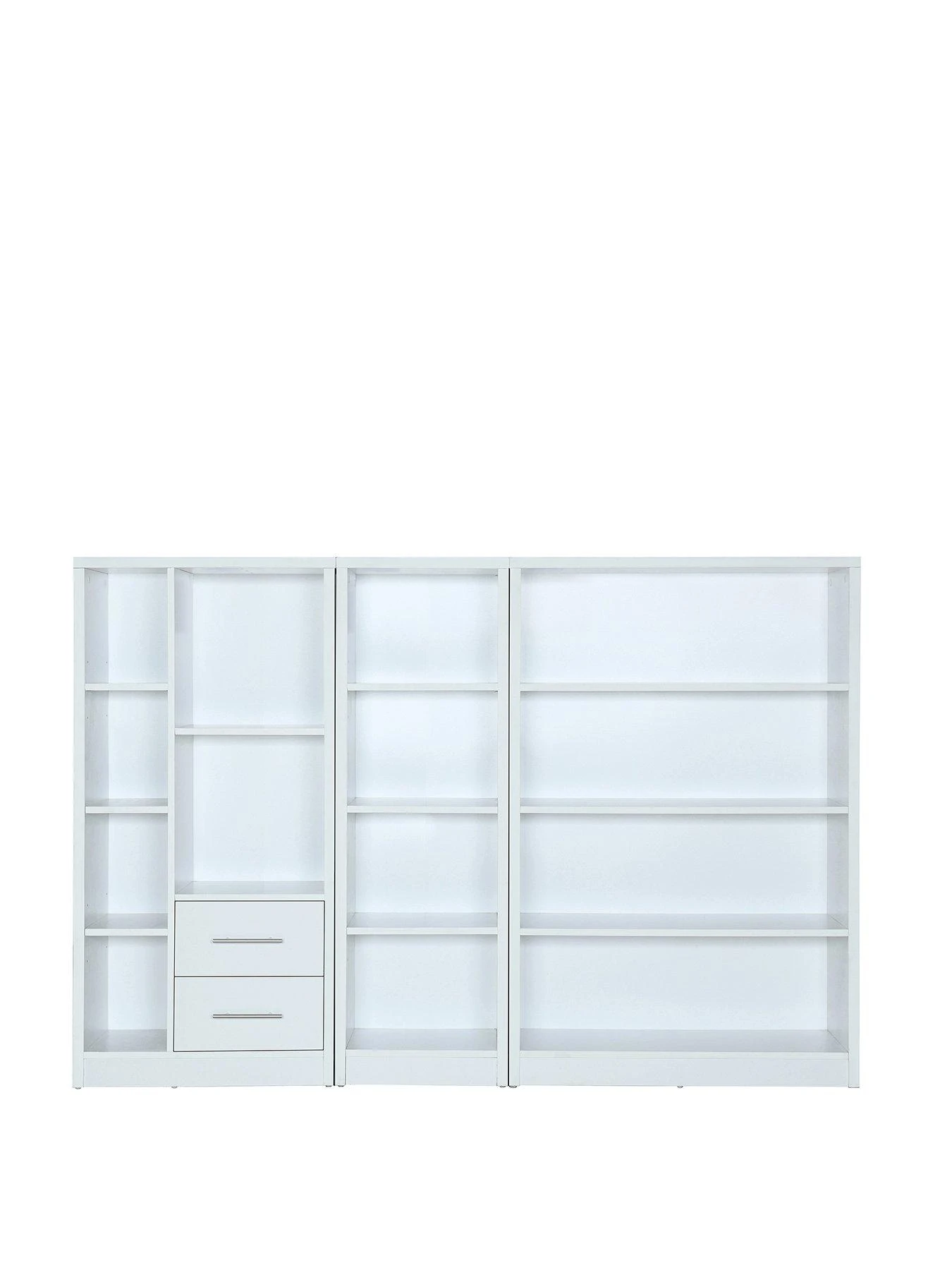 Everyday New Metro 3 Piece Storage Bookcase Package - White - FSC® Certified 4 Everyday New Metro 3 Piece Storage Bookcase Package - White - FSC® Certified - Image 2