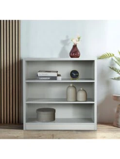Everyday Metro Small Wide Bookcase - Grey - FSC® Certified -FurniHaven Shop VKYNH SQ4 0000000005 GREY SLd