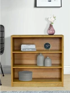 Everyday Metro Small Wide Bookcase - Oak - FSC® Certified -FurniHaven Shop VKYNM SQ4 0000000006 OAK SLd