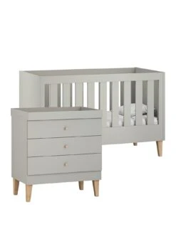 Venicci Saluzzo 2 Piece Furniture Set - Warm Grey -FurniHaven Shop VL3KP SQ2 0000000005 GREY SLf