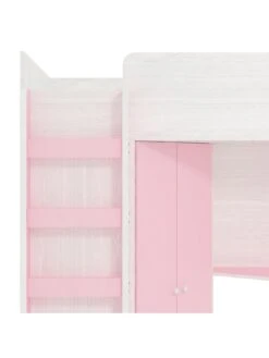 Very Home Miami Fresh High Sleeper Bed With Desk, Wardrobe, Shelves And Mattress Options (Buy And SAVE!) - Pink -FurniHaven Shop VLBX1 SQ5 0000000063 PINK SLd2