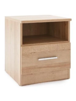 Panama 1 Drawer Bedside Cabinet - FSC® Certified -FurniHaven Shop VLFDD SQ3 0000000006 OAK SLa
