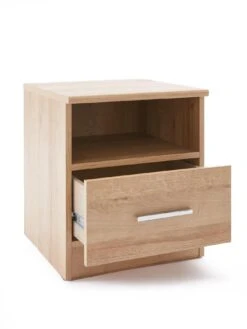 Panama 1 Drawer Bedside Cabinet - FSC® Certified -FurniHaven Shop VLFDD SQ4 0000000006 OAK SLd