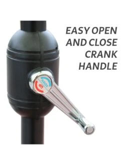 Glamhaus Solar LED Tilting Light Grey Garden Parasol Umbrella 2.7M With Crank Handle, UV40+ Protection, Includes Protection Cover - Robust Steel -FurniHaven Shop VLGG7 SQ4 0000000088 NO COLOR SLd