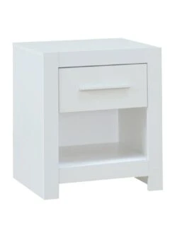 Very Home Rio 1 Drawer Bedside Chest - FSC® Certified -FurniHaven Shop VLGSU SQ2 0000000013 WHITE SLf