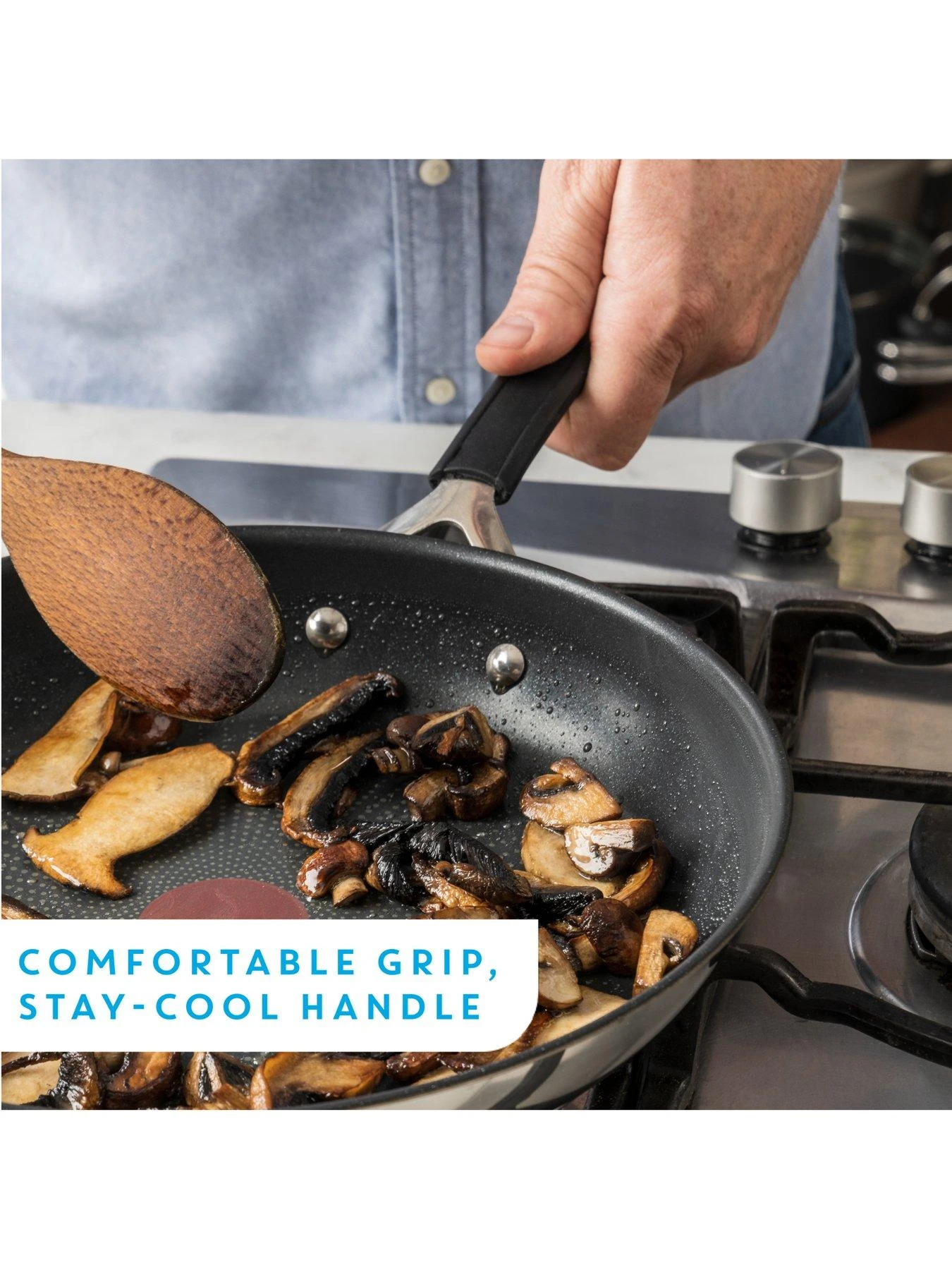 Tefal Jamie Oliver By Tefal Quick & Easy Stainless Steel Non Stick Induction Compatible 24cm Frying Pan 7 Tefal Jamie Oliver By Tefal Quick & Easy Stainless Steel Non Stick Induction Compatible 24cm Frying Pan - Image 5