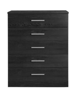 Everyday Panama 5 Drawer Chest - Black - FSC® Certified -FurniHaven Shop VLJPT SQ2 0000000004 BLACK SLf