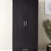 Everyday Panama 2 Door 1 Drawer Wardrobe - Black - FSC® Certified -FurniHaven Shop VLJPU SQ1 0000000004 BLACK RSr