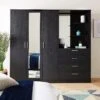 Everyday Panama 3 Door 4 Draw Combi Wardrobe - FSC® Certified -FurniHaven Shop VLJQ6 SQ1 0000000004 BLACK RSr