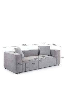 Very Home Charley 3 Seater Sofa - FSC® Certified -FurniHaven Shop VLK1G SQ5 0000000005 GREY SLd1
