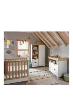 Mamas & Papas Harwell 3 Piece Furniture Range - White/Natural -FurniHaven Shop VLNS4 SQ2 0000000584 WHITE NATURAL SLf