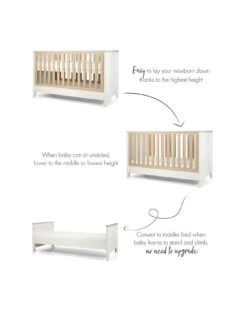 Mamas & Papas Harwell 3 Piece Furniture Range - White/Natural -FurniHaven Shop VLNS4 SQ3 0000000584 WHITE NATURAL SLa