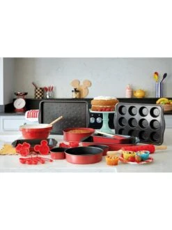 Prestige Disney Bake With Mickey Mouse 3 Piece Non Stick Mickey Head Cake Tins - Red & Black -FurniHaven Shop VLOS4 SQ4 0000000088 NO COLOR SLd2