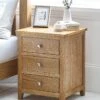 Julian Bowen Mallory 3 Drawer Bedside -FurniHaven Shop VLTP8 SQ1 0000000006 OAK RSr