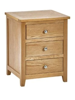 Julian Bowen Mallory 3 Drawer Bedside -FurniHaven Shop VLTP8 SQ3 0000000006 OAK SLa
