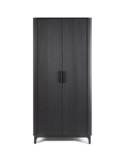 Carina 2 Door Wardrobe - Black -FurniHaven Shop VMD8T SQ2 0000000004 BLACK SLf