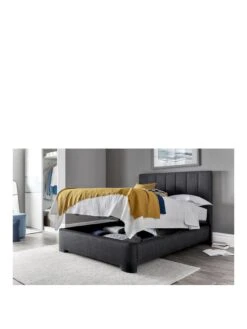 Ravena King Ottoman Bed With Mattress Options (Buy And SAVE!) -FurniHaven Shop VMI66 SQ2 0000000070 DARK GREY SLf